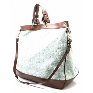 Gucci Bag Denim Shoulder Charm Heart 2WAY GG Tote